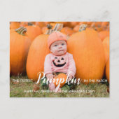 Cartes Pour Fêtes Annuelles Citrouille coupé d'Halloween dans le patch (Devant)