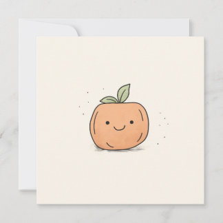 Cartes Pour Fêtes Annuelles Citrouille d'aquarelle Cute Kawaii