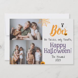 Cartes Pour Fêtes Annuelles Citrouille de Boo jack-o-lanterne Halloween Photom