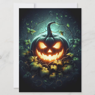 Cartes Pour Fêtes Annuelles Citrouille de Halloween lumineuse de nature effray