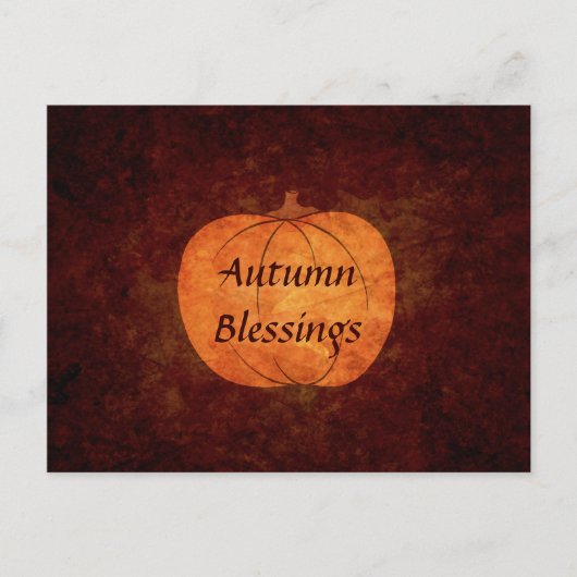 Cartes Pour Fêtes Annuelles Citrouille de Thanksgiving (Devant)