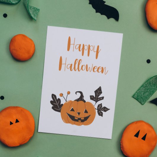 Cartes Pour Fêtes Annuelles Citrouille d'Halloween