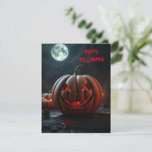 Cartes Pour Fêtes Annuelles Citrouille effrayante d'Halloween