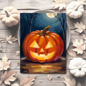 Cartes Pour Fêtes Annuelles Citrouille Halloween Jack-O-Lantern