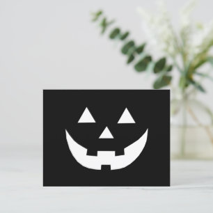 Cartes Pour Fêtes Annuelles Citrouille Halloween noire blanche squelette effra