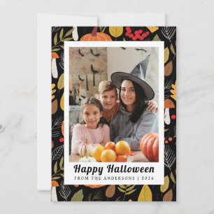 Cartes Pour Fêtes Annuelles Citrouille minimaliste Vintage Happy Halloween 1 P
