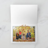 Cartes Pour Fêtes Annuelles Citrouille personnalisé Orange Green Stripes Motif (Intérieur)