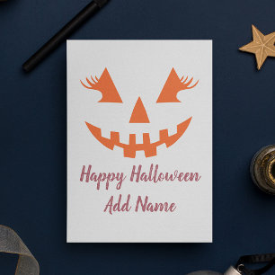 Cartes Pour Fêtes Annuelles Citrouille personnalisée Jack O Lantern Happy Hall