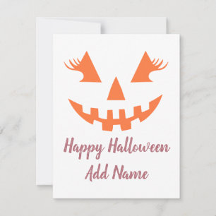 Cartes Pour Fêtes Annuelles Citrouille Personnalisée Joyeuse Halloween Jack O