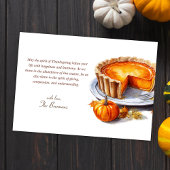 Cartes Pour Fêtes Annuelles Citrouille Pie Fall Rustique Grateful Thanksgiving