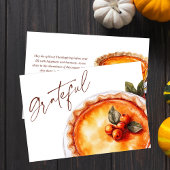 Cartes Pour Fêtes Annuelles Citrouille Pie Fall Rustique Grateful Thanksgiving