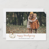 Cartes Pour Fêtes Annuelles Citrouille Thanksgiving Photo (Devant)