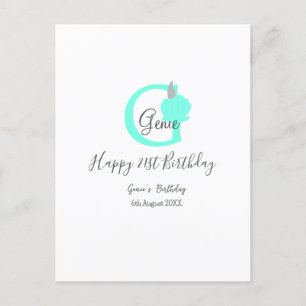 Cartes Pour Fêtes Annuelles Citrouille vert automne anniversaire 21e pastel gr