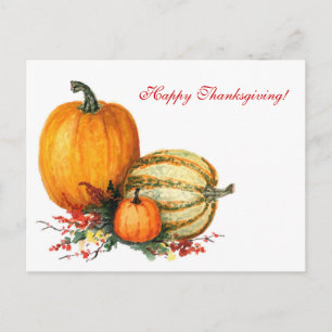 Cartes Pour Fêtes Annuelles Citrouilles aquarelle