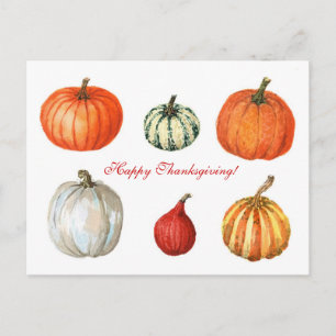 Cartes Pour Fêtes Annuelles Citrouilles aquarelle