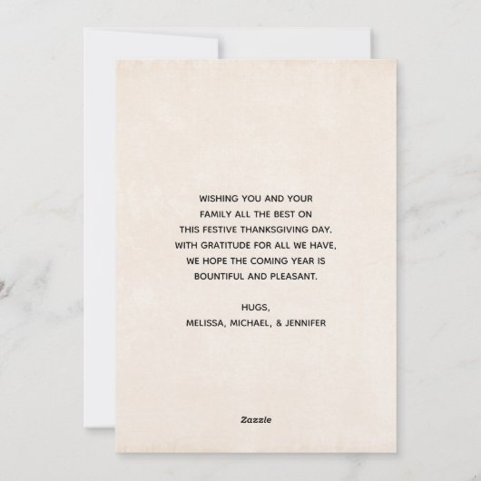 Cartes Pour Fêtes Annuelles Citrouilles blanches et dorées Aquarelle Thanksgiv (Dos)