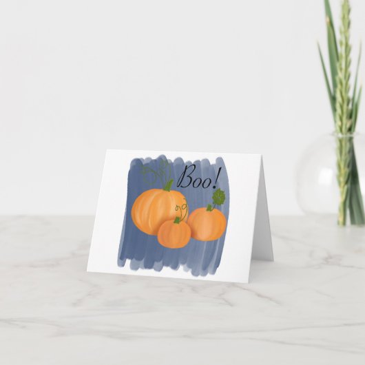 Cartes Pour Fêtes Annuelles Citrouilles Bouh (Devant)