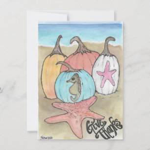 Cartes Pour Fêtes Annuelles Citrouilles Côtières