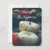 Cartes Pour Fêtes Annuelles Citrouilles d'automne dans un jardin rustique (Devant)