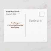 Cartes Pour Fêtes Annuelles Citrouilles de récolte et frontière de feuillage d (Dos)