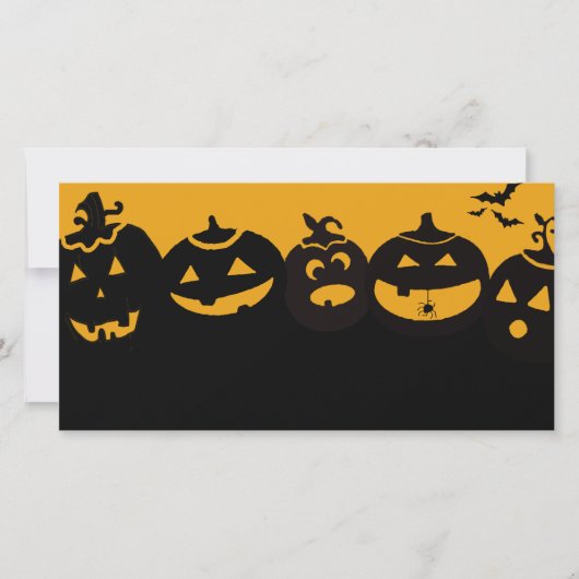 Cartes Pour Fêtes Annuelles citrouilles déplaisants (Devant)