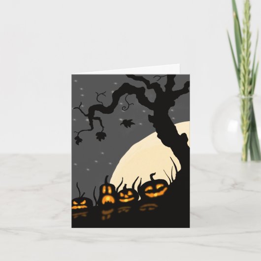 Cartes Pour Fêtes Annuelles Citrouilles d'Halloween (Devant)