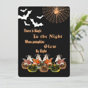 Cartes Pour Fêtes Annuelles Citrouilles magiques Luminer De Nuit Fantômes Hall