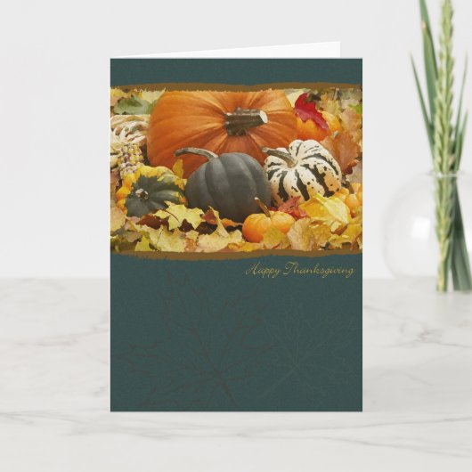 Cartes Pour Fêtes Annuelles Citrouilles pour Thanksgiving (Devant)