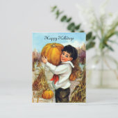 Cartes Pour Fêtes Annuelles Citrouilles vintages (Debout devant)