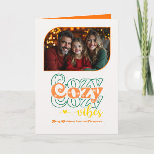 Cartes Pour Fêtes Annuelles Citrus Cheer Ambiance Cosy Rétro Photo de Noël