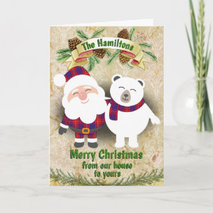 Cartes Pour Fêtes Annuelles Clan Hamilton Tartan Plaid Christmas