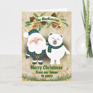 Cartes Pour Fêtes Annuelles Clan MacKenzie Tartan Plaid Christmas