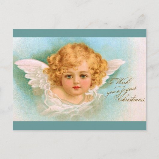 Cartes Pour Fêtes Annuelles Clapsaddle : Ange avec du charme de Noël (Devant)