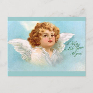 Cartes Pour Fêtes Annuelles Clapsaddle : ange charmant du Nouvel An