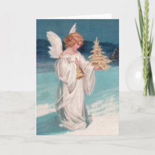 Cartes Pour Fêtes Annuelles Clapsaddle : Ange de Noël avec Bell
