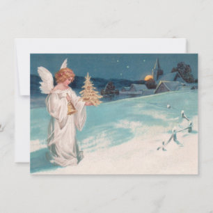 Cartes Pour Fêtes Annuelles Clapsaddle : Ange de Noël avec cloche