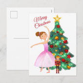 Cartes Pour Fêtes Annuelles Clara et Noisette Noël (Devant / Derrière)