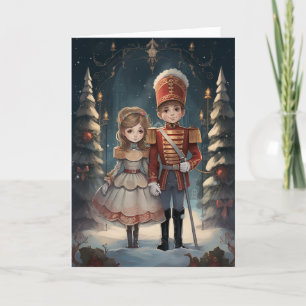 Cartes Pour Fêtes Annuelles Clara et Nutcracker Ballet Vintage Noël