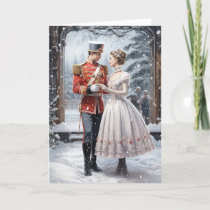Cartes Pour Fêtes Annuelles Clara et Nutcracker Ballet Vintage Noël
