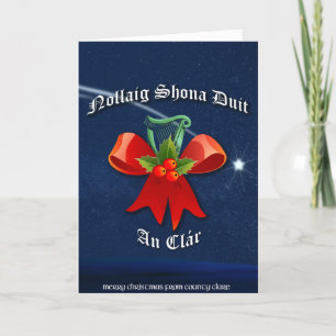 Cartes Pour Fêtes Annuelles Clare Irish Christmas Card - Nollaig Shona Duit