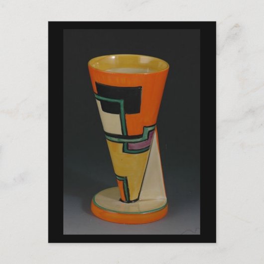 Cartes Pour Fêtes Annuelles Clarice Cliff Art Déco Football YO Vase (Devant)