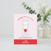 Cartes Pour Fêtes Annuelles Classe Bunny Cute Valentines (Debout devant)