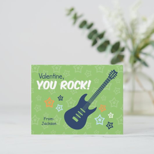 Cartes Pour Fêtes Annuelles Classe de guitare rock Valentines (Debout devant)