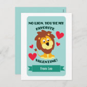 Cartes Pour Fêtes Annuelles Classe de Lion Valentine (Devant / Derrière)
