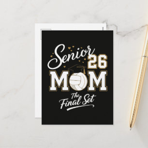Cartes Pour Fêtes Annuelles Classe de maman senior de 2026 Volleyball