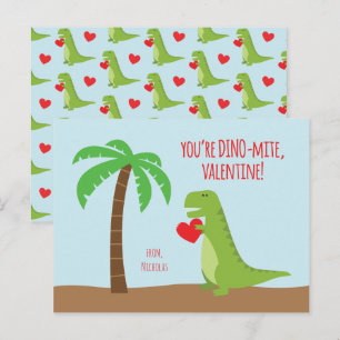 Cartes Pour Fêtes Annuelles Classe Dinosaure Valentines - T-Rex