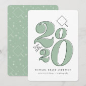 Cartes Pour Fêtes Annuelles Classe graphique audacieuse de 2020 graduation fai (Devant / Derrière)