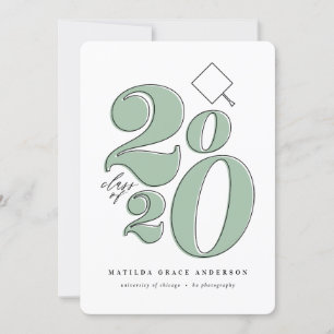 Cartes Pour Fêtes Annuelles Classe graphique audacieuse de 2020 graduation fai