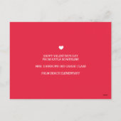 Cartes Pour Fêtes Annuelles Classe la plus froide Valentine (Dos)