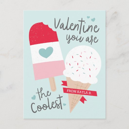 Cartes Pour Fêtes Annuelles Classe la plus froide Valentine (Devant)